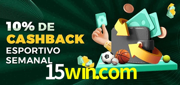 10% de bônus de cashback na 15win.com