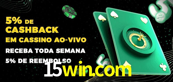 Promoções do cassino ao Vivo 15win.com